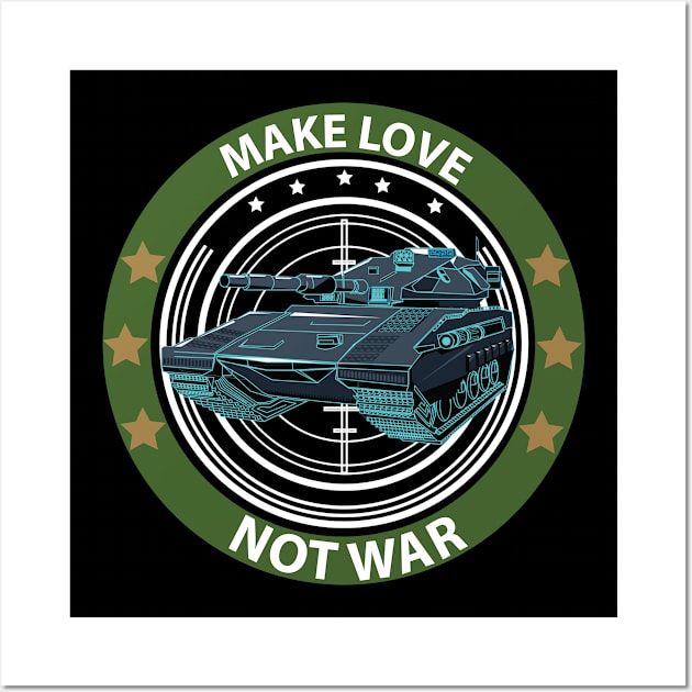 Make love not war. Wall Art by bry store